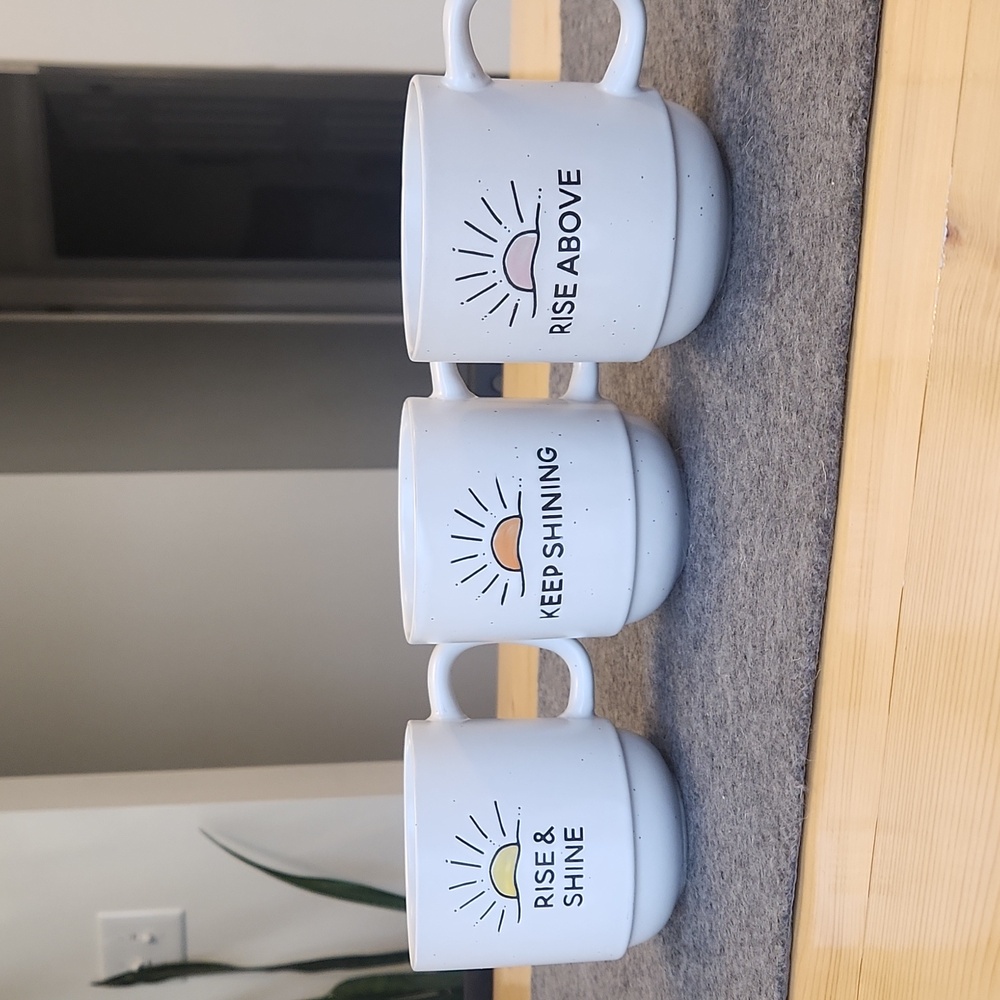 Set of 3 Sheffield Home Rise & Shine Ceramic Cups Mugs - Picture 13 of 17